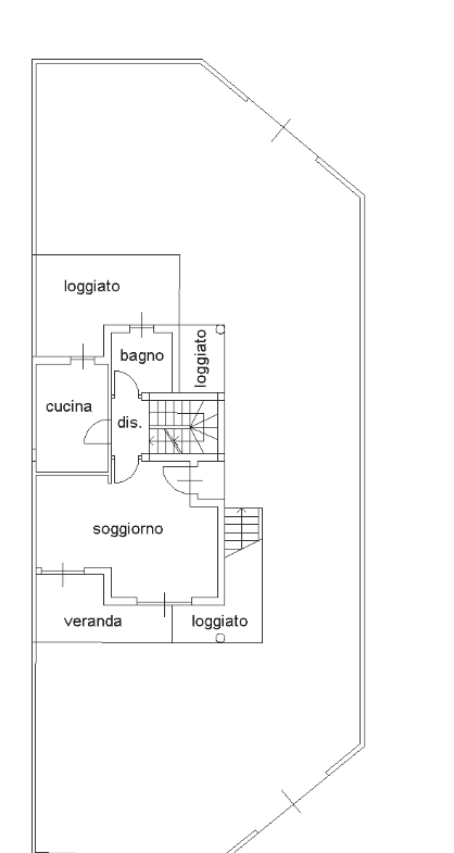 composta da piano terra: ingresso-soggiorno