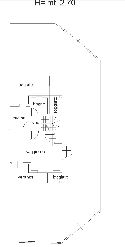 composta da piano terra: ingresso-soggiorno