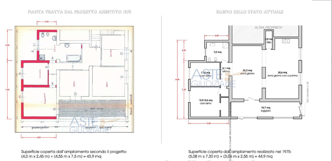 e garage e tettoia.