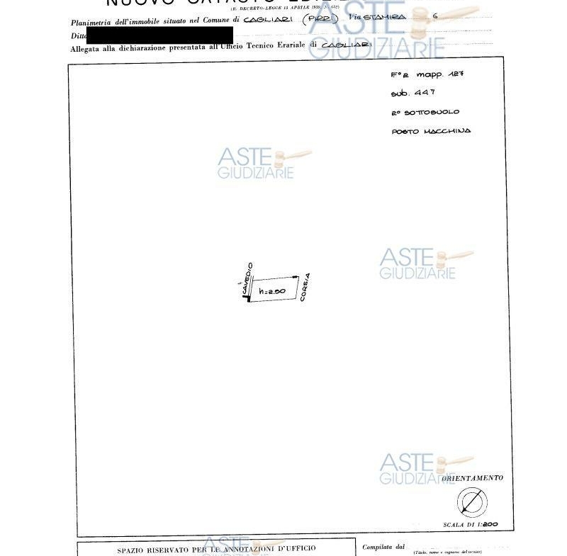 distinto al Catasto Fabbricati del predetto Comune al Foglio 2 mappale 3245 sub 447